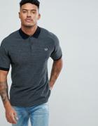 Fred Perry Slim Fit Color Block Pique Polo Shirt In Gray - Gray