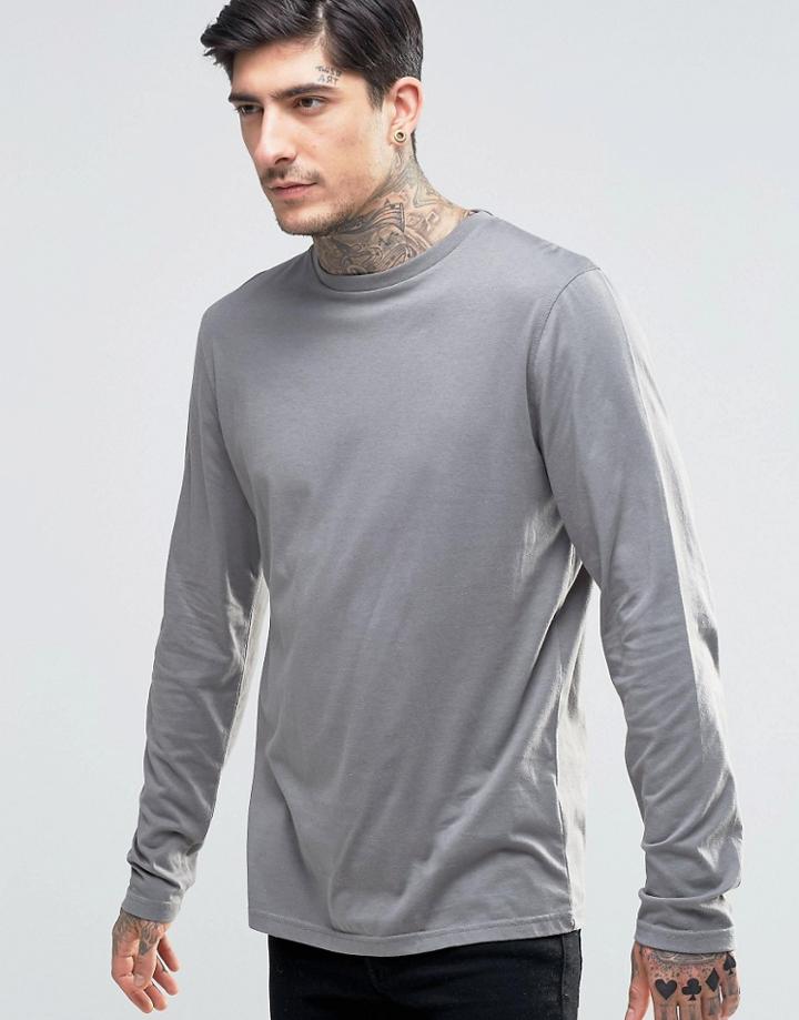 Another Influence Long Sleeve T-shirt - Gray