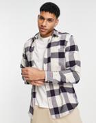 Topman Checked Shirt In Purple