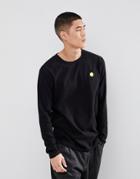 Wood Wood Long Sleeve T-shirt With Aa Logo In Black - Black