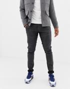 G-star Elwood Skinny Fit Stretch Denim Jean In Black - Black