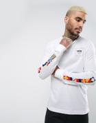 Wood Wood Han Long Sleeve T-shirt With Sleeve Print White - White