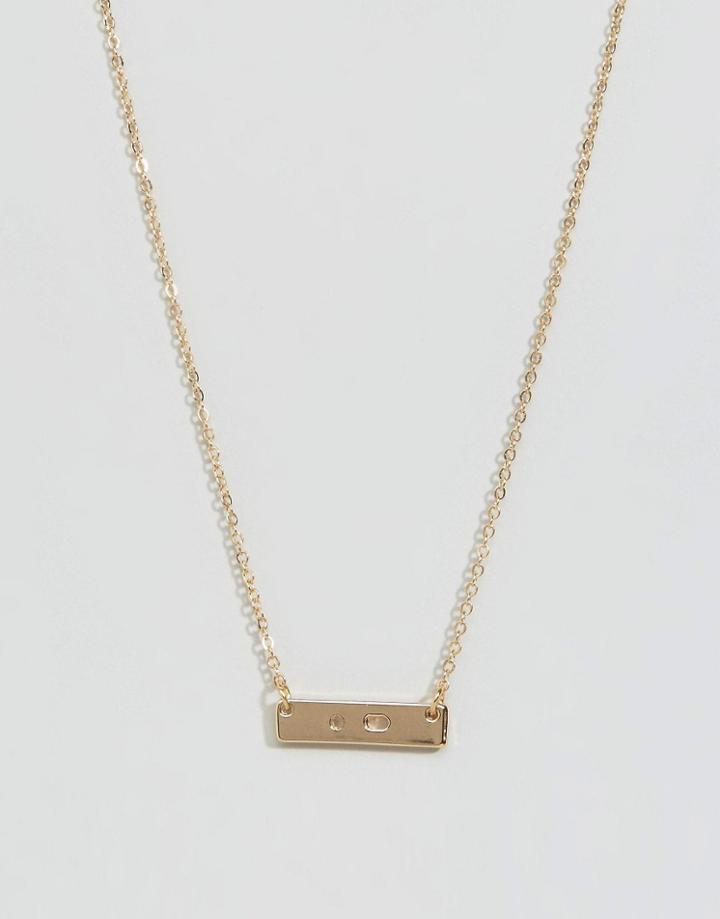 Designb Metal Bar Necklace - Gold