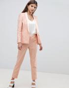 Asos Design Tailored Lace Slim Pants - Pink