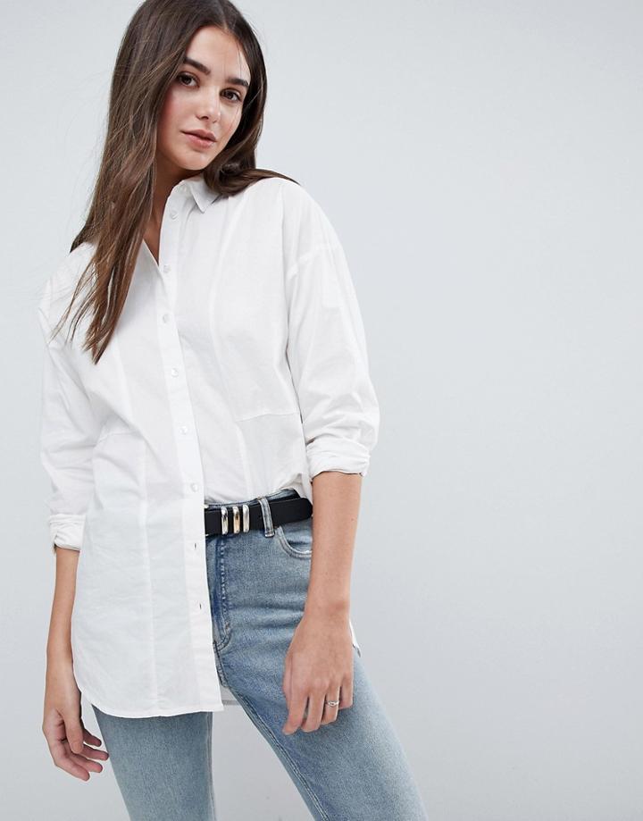 Vila Woven Classic Shirt - White