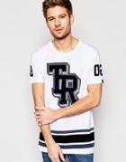 True Religion Oversized Varsity Logo T-shirt - Optic White