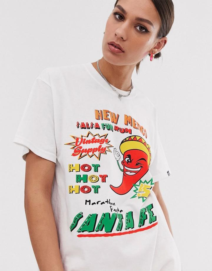 Vintage Supply Relaxed T-shirt With New Mexico Graphic-white