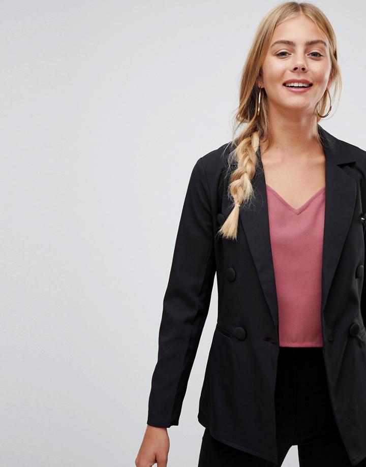 Parisian Double Breasted Blazer - Black