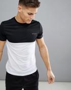Asos 4505 T-shirt With Quick Dry And Contrast Panel - Multi