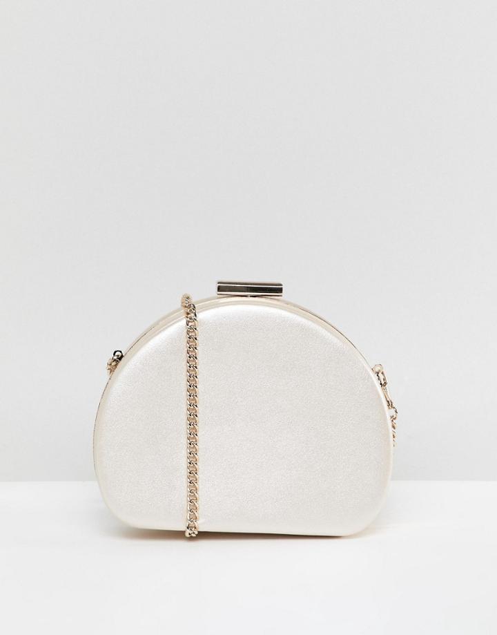 Miss Kg Oval Structured Match Clutch Bag - Beige