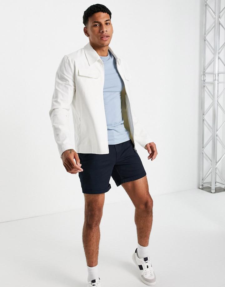 Gianni Feraud White Linen Harrington Jacket - Part Of A Set