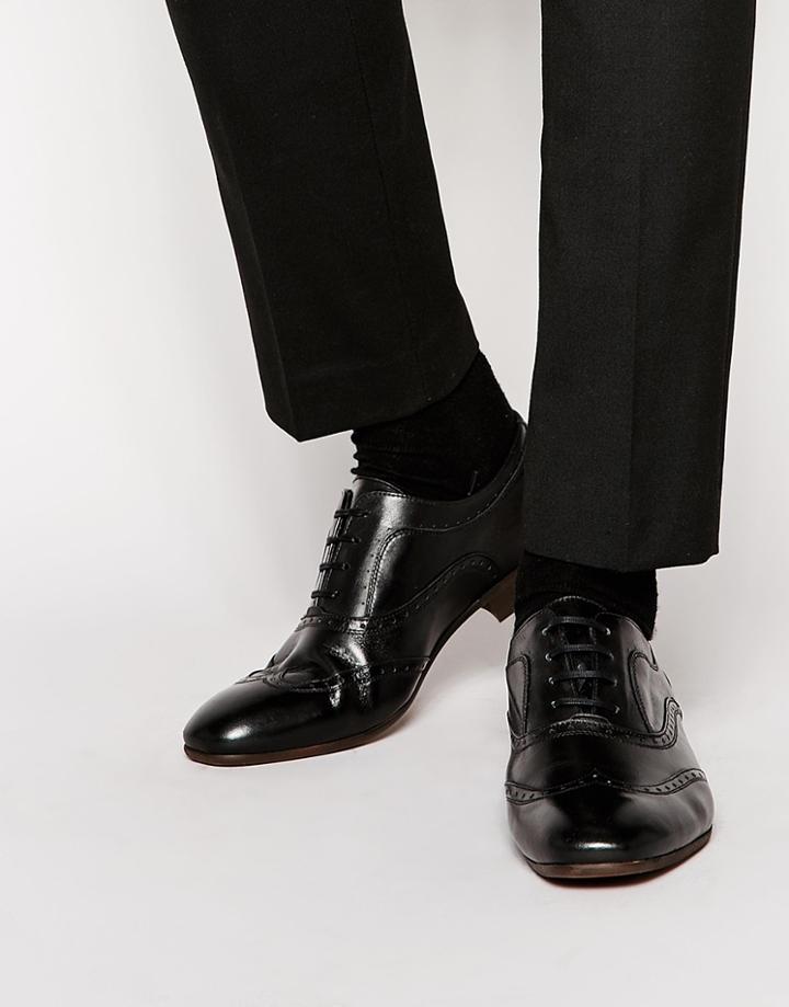 H By Hudson Francis Oxford Brogue Shoes - Black