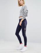 Tommy Jeans Legging With Logo Waistband - Navy