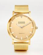 Shore Projects Mesh Strap Watch With Interchangeable Strap Mechanism - Gold