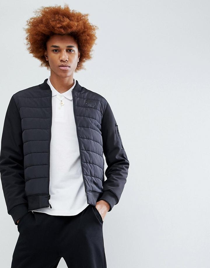 Timberland Insulated Body Nylon Bomber Jacket In Black - Black