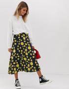 Jdy Floral Midi Skirt-multi