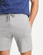 Asos Design Organic Blend Lightweight Slim Jersey Shorts In Heather Gray-green