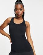 Adidas Training Sculpt Seamless Tank In Black-grey