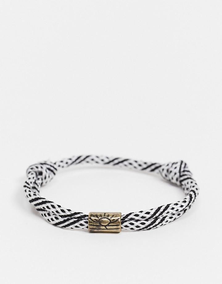 Classics 77 Cord And Bead Bracelet In Black And White