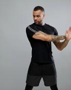 New Look Sport T-shirt With Taping In Black - Black