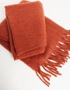 Asos Design Blanket Scarf In Red With Textured Detail