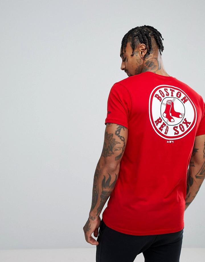 New Era Boston Red Sox T-shirt With Back Print - Red