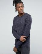 Redefined Rebel Long Sleeve T-shirt In Nep - Navy