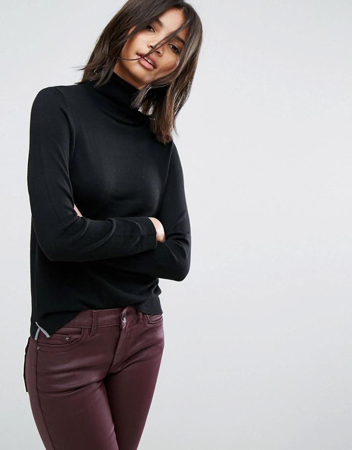 Esprit Light Knit Turtleneck Sweater - Black