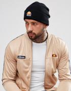 Ellesse Beanie With Small Logo In Black - Black