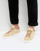 Selected Homme Sneaker In Sand Suede With White Sole - Beige
