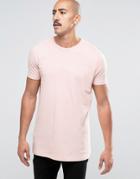 Asos Longline T-shirt In Pink - Pink