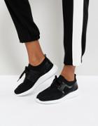 Asos Delta Knit Lace Up Sneakers - Black