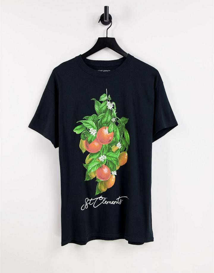 Night Addict Oranges T-shirt In Black