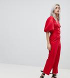 Fashion Union Petite Tailored Pants Co-ord - Red