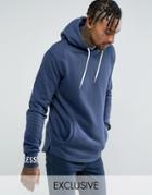 Ellesse Oversized Hoodie With Logo Cuff In Navy - Navy