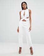 Aq/aq Cut Out Longline Top - White