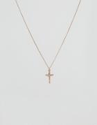 Chained & Able Mini Crucifix Necklace In Gold - Gold