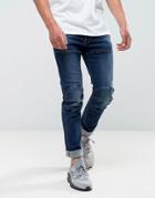G-star 5621 3d Slim Dark Aged Wash Jean - Blue