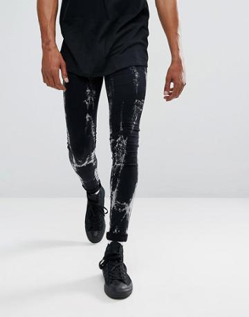 Dr Denim Kissy Extreme Muscle Jeans Bleach Black - Black