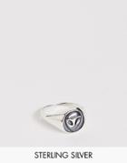 Asos Design Sterling Silver Alien Yin Yang Ring