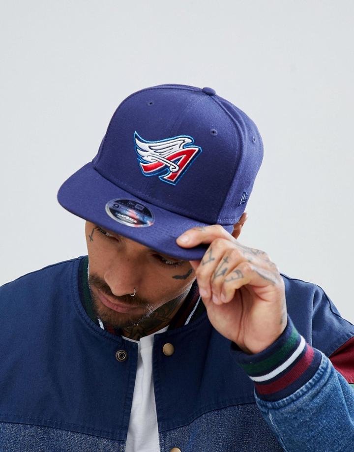 New Era 9fifty Coast To Coast Anaheim Angels Snapback Cap - Navy