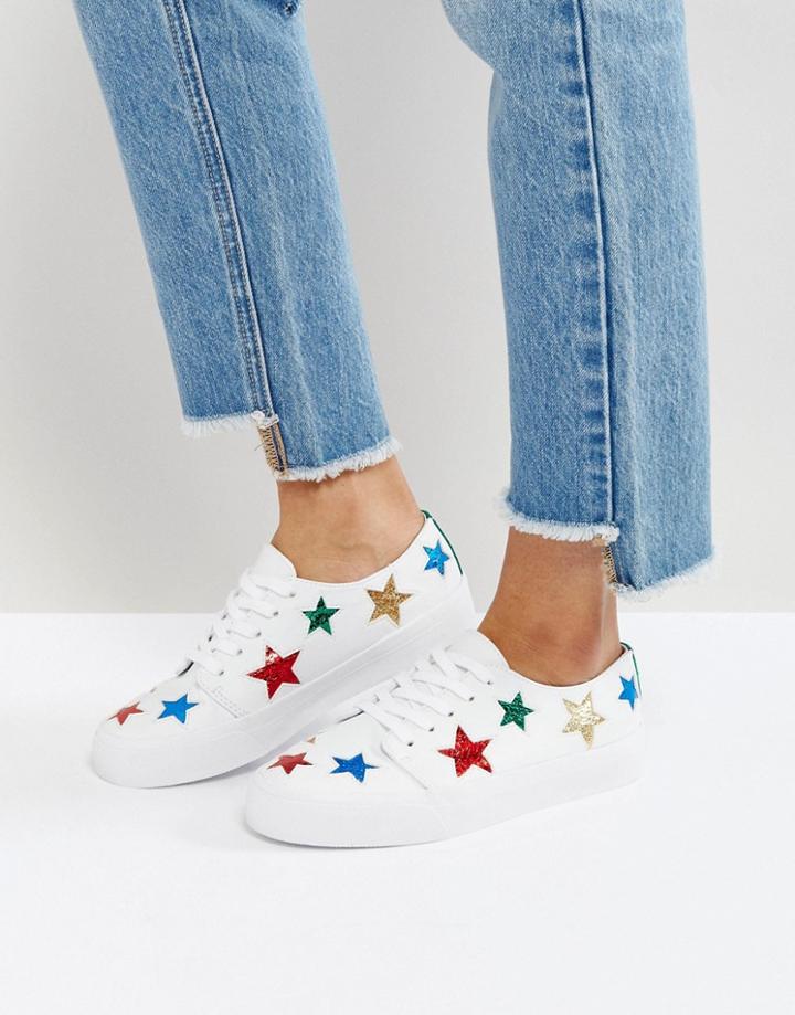 Asos Dawn Star Sneakers - White