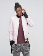 Sixth June Bomber Jacket With Detachable Straps - Pink