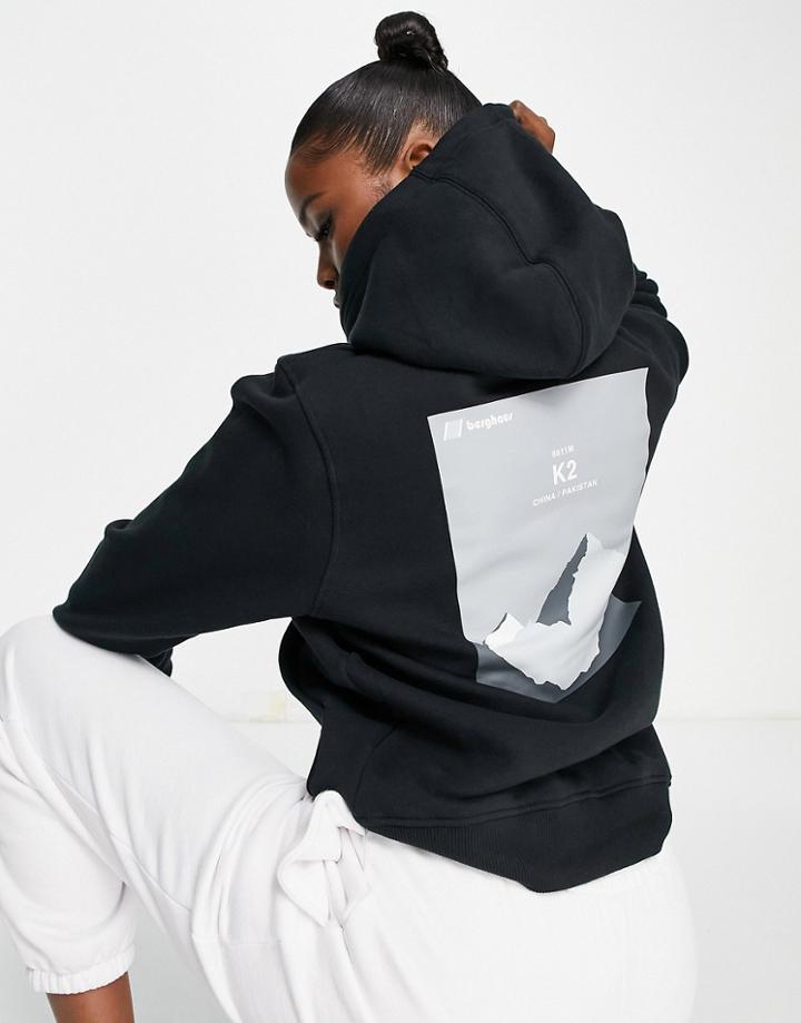 Berghaus Heritage Back Print Hoodie In Black