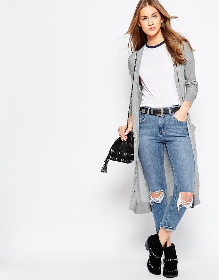 Asos Midi Cardigan - Gray