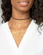 Asos Studded Ball Chain Multirow Necklace - Gold