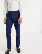Gianni Feraud Wedding Linen Slim Fit Suit Pants-navy