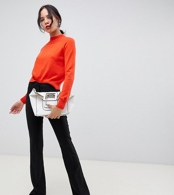 Asos Design Tall Slim Kick Flare Pants - Black