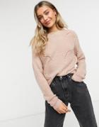 Jdy Daisy Pullover Knitted Sweater In Light Rose-pink