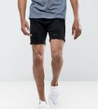 Rose London Super Skinny Denim Shorts In Black With Distressing Exclusive To Asos - Black